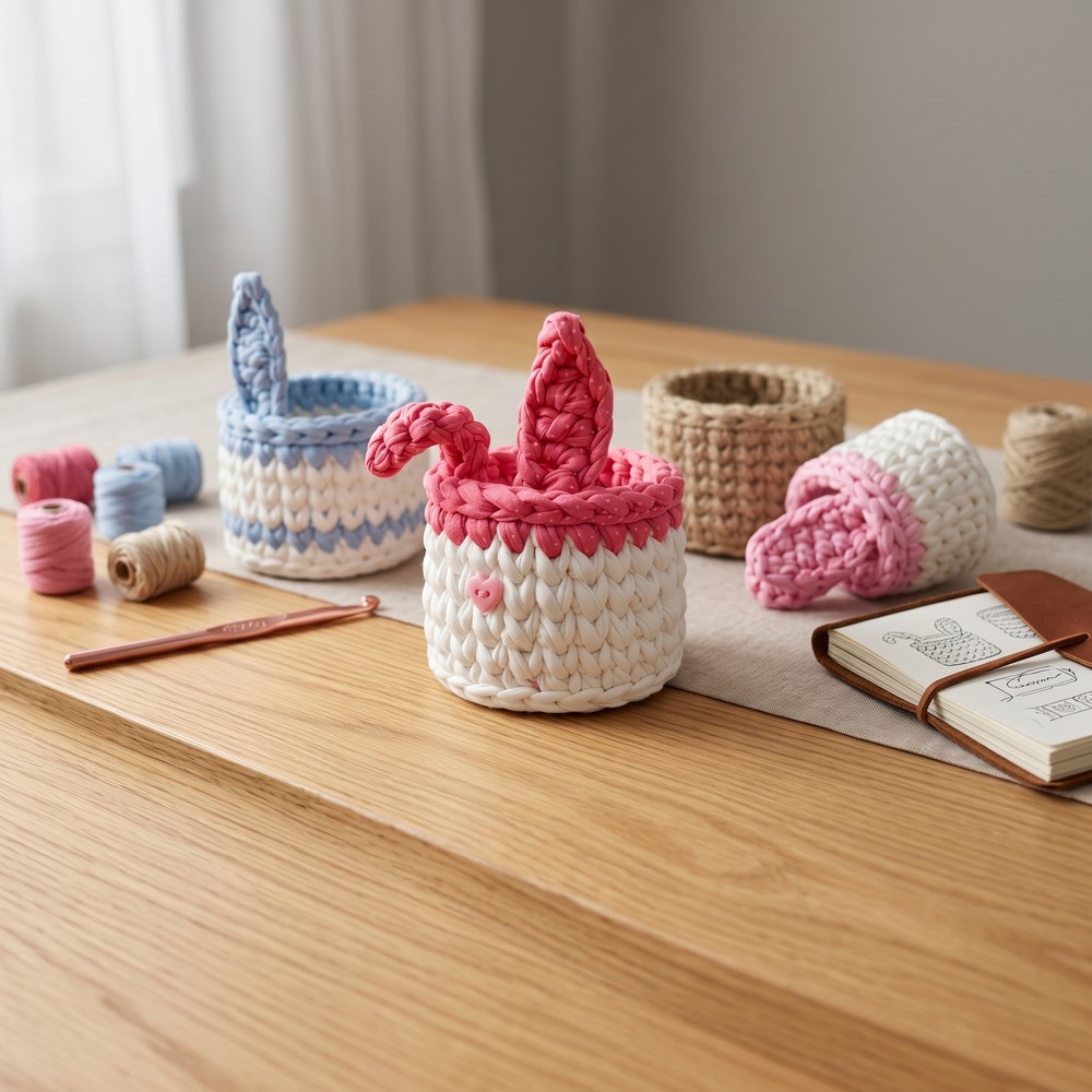 How To Crochet Bunny Ears for Basket (10)