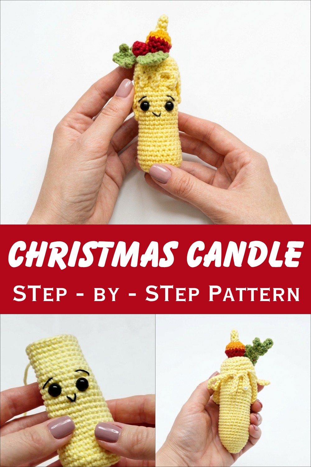 How To Crochet Christmas Decorations Candle 1