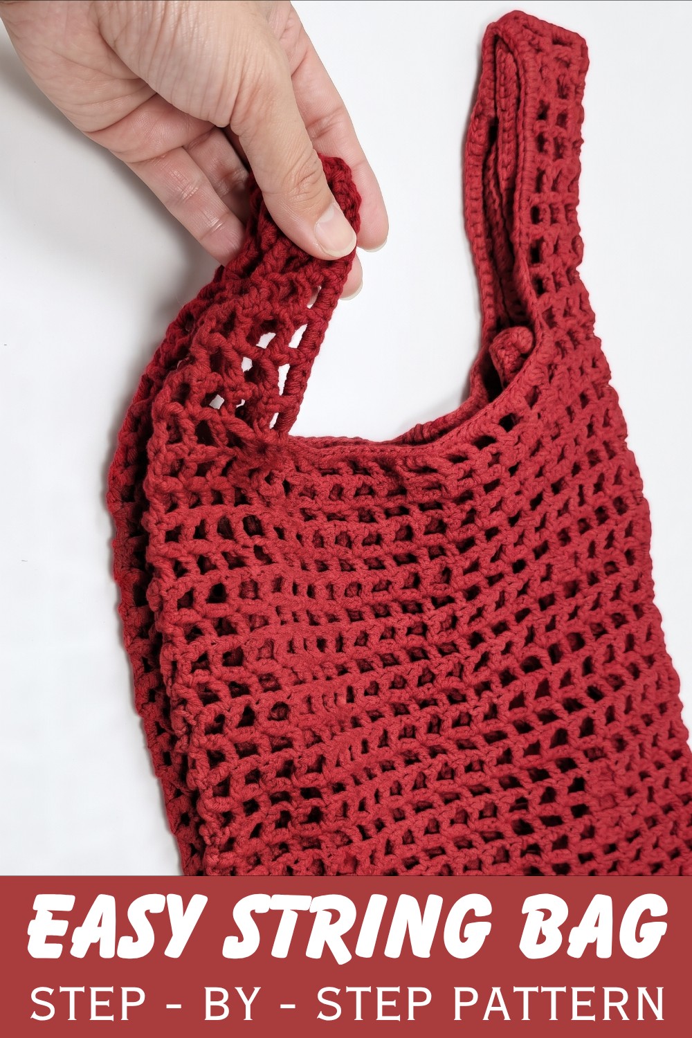 How To Crochet Easy String Bag 8
