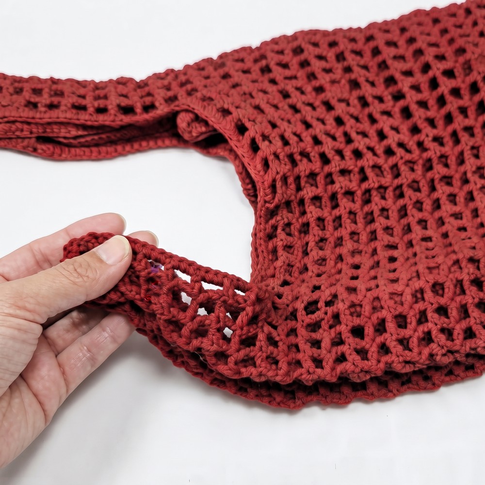 How To Crochet Easy String Bag 9