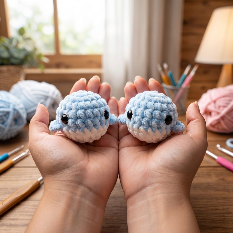 How To Crochet Easy Whale Keychain 9