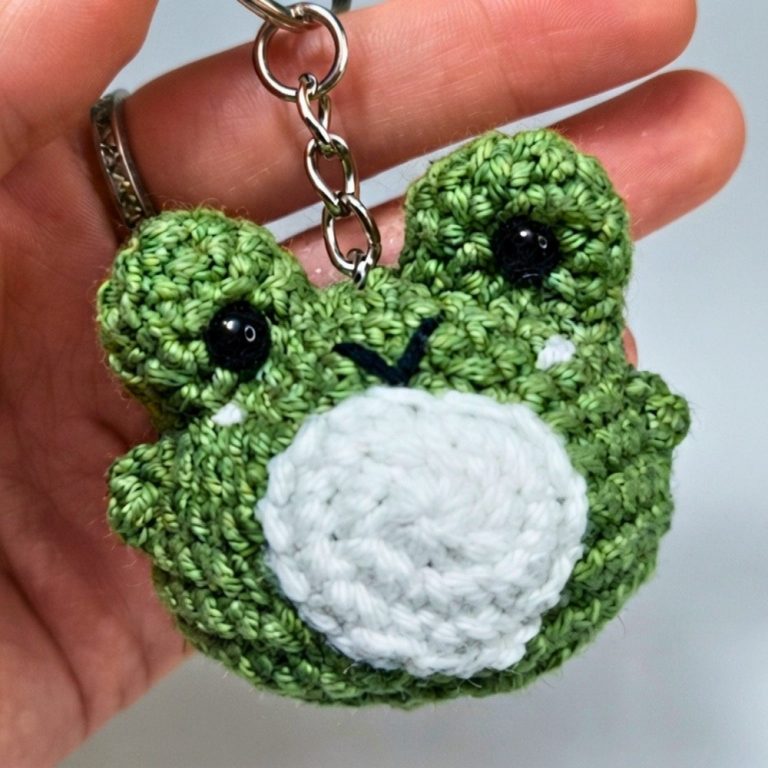 Free Crochet Frog Keychain Pattern