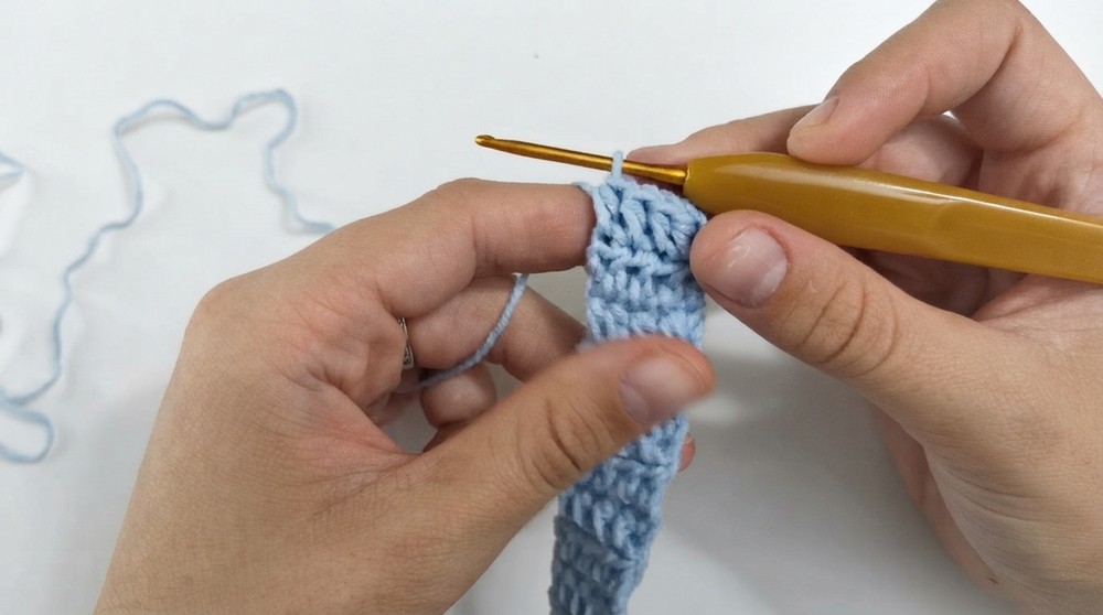 How To Crochet Granny Square Headscarf 7