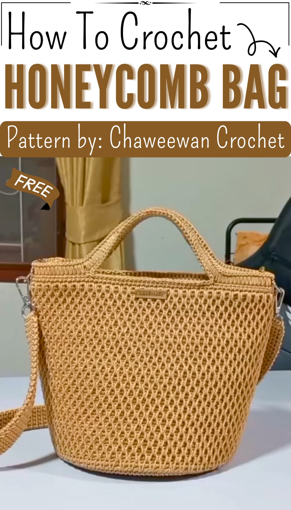 How To Crochet Honeycomb Pattern Bag (8)