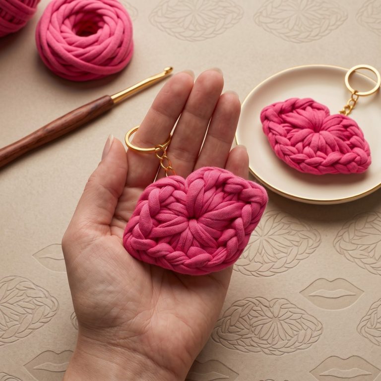 How To Crochet Little Mouth Keychain 8