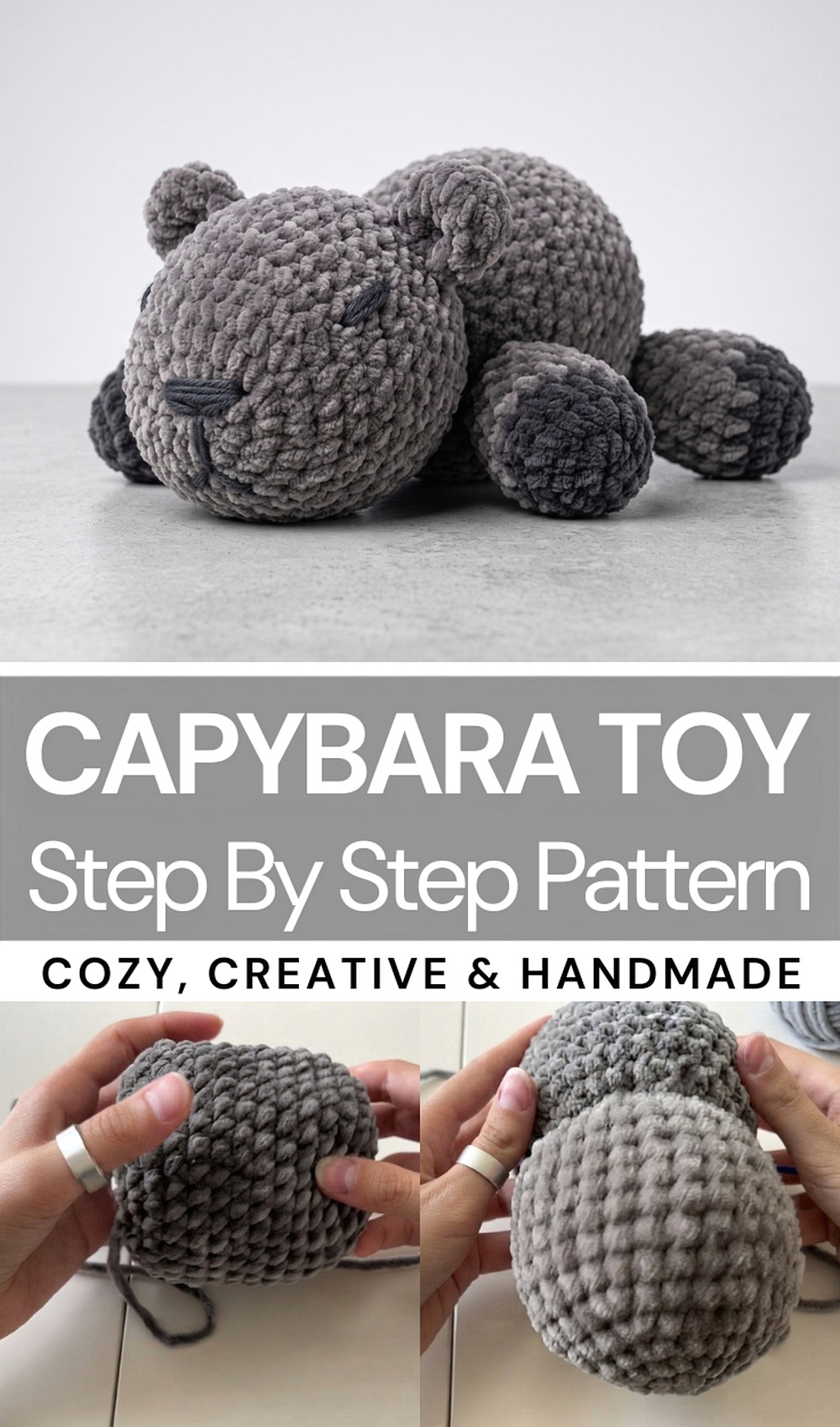 How To Crochet Very Easy Amigurumi Capybara Plush Toy (1)