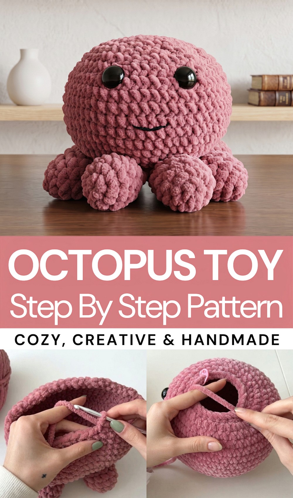 How To Crochet Very Easy Amigurumi Plush Octopus Toy 1