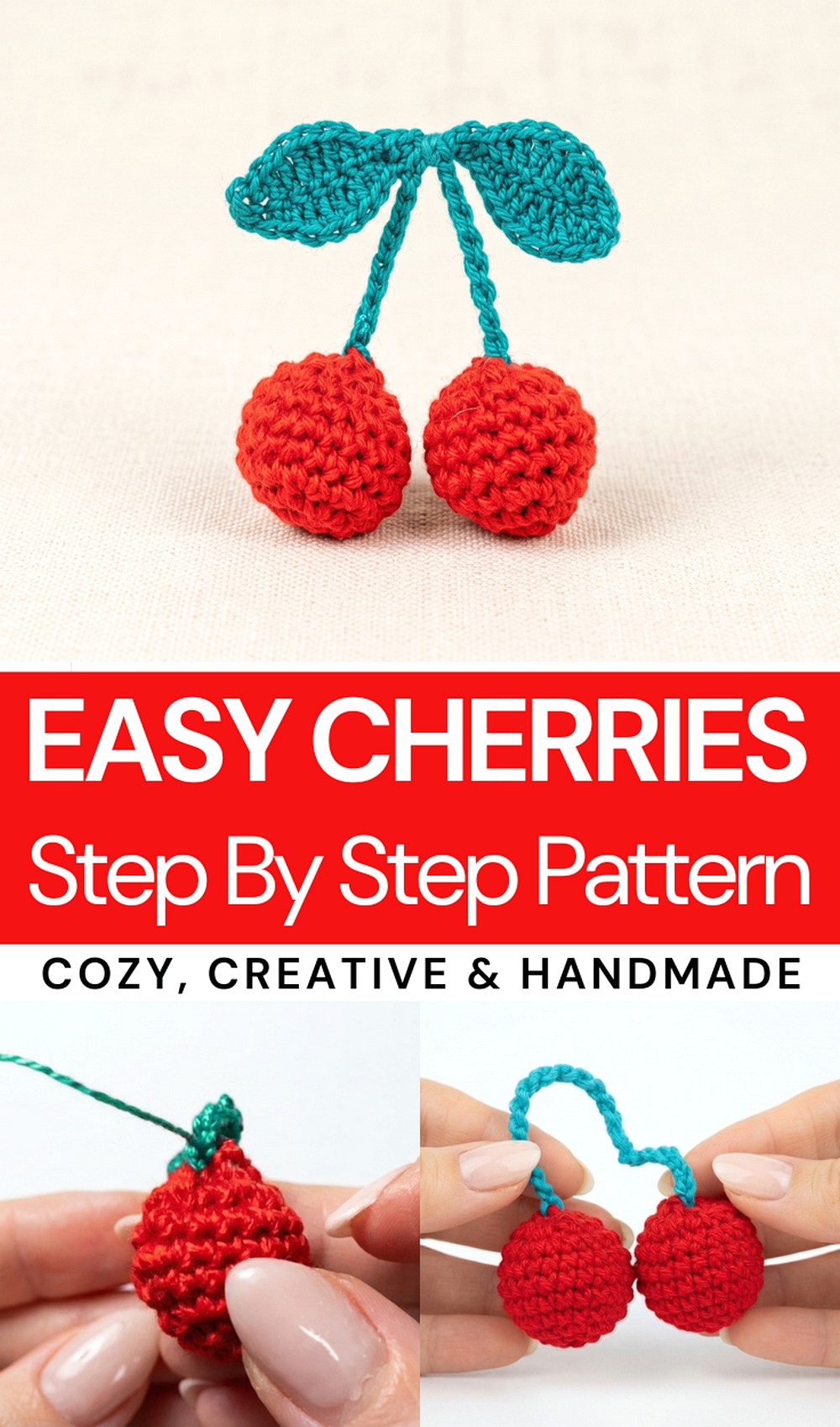 How To Crochet Very Easy Cherries 1