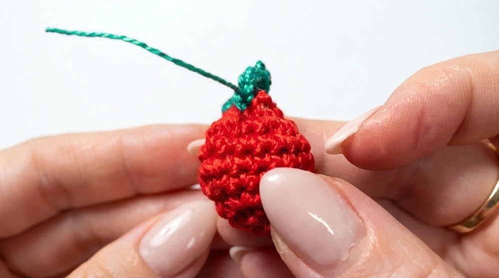How To Crochet Very Easy Cherries 5