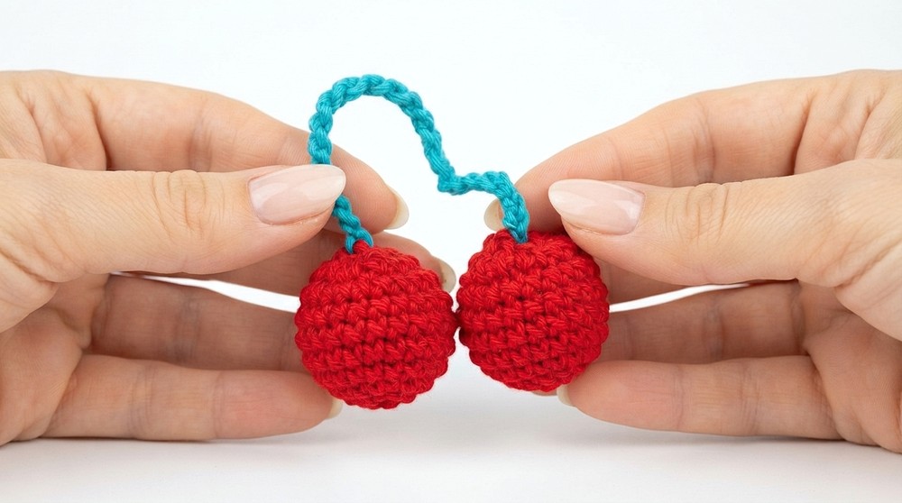 How To Crochet Very Easy Cherries 6