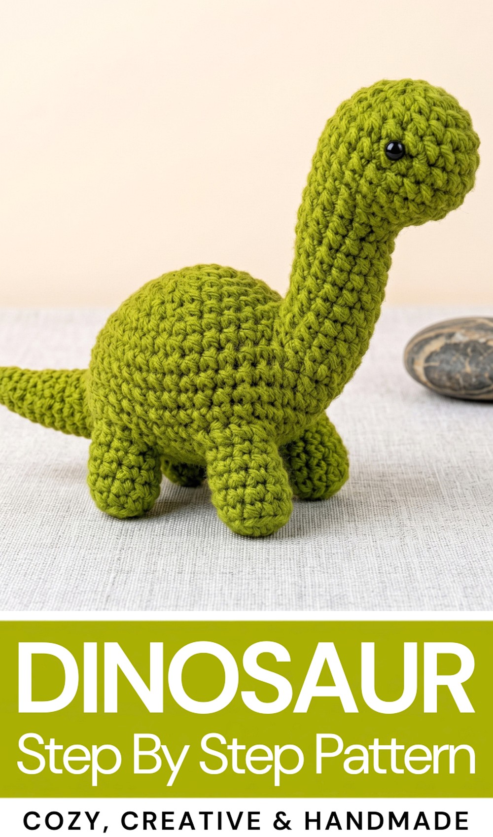 How To Crochet Very Easy Plush Dinosaur Toy (1)