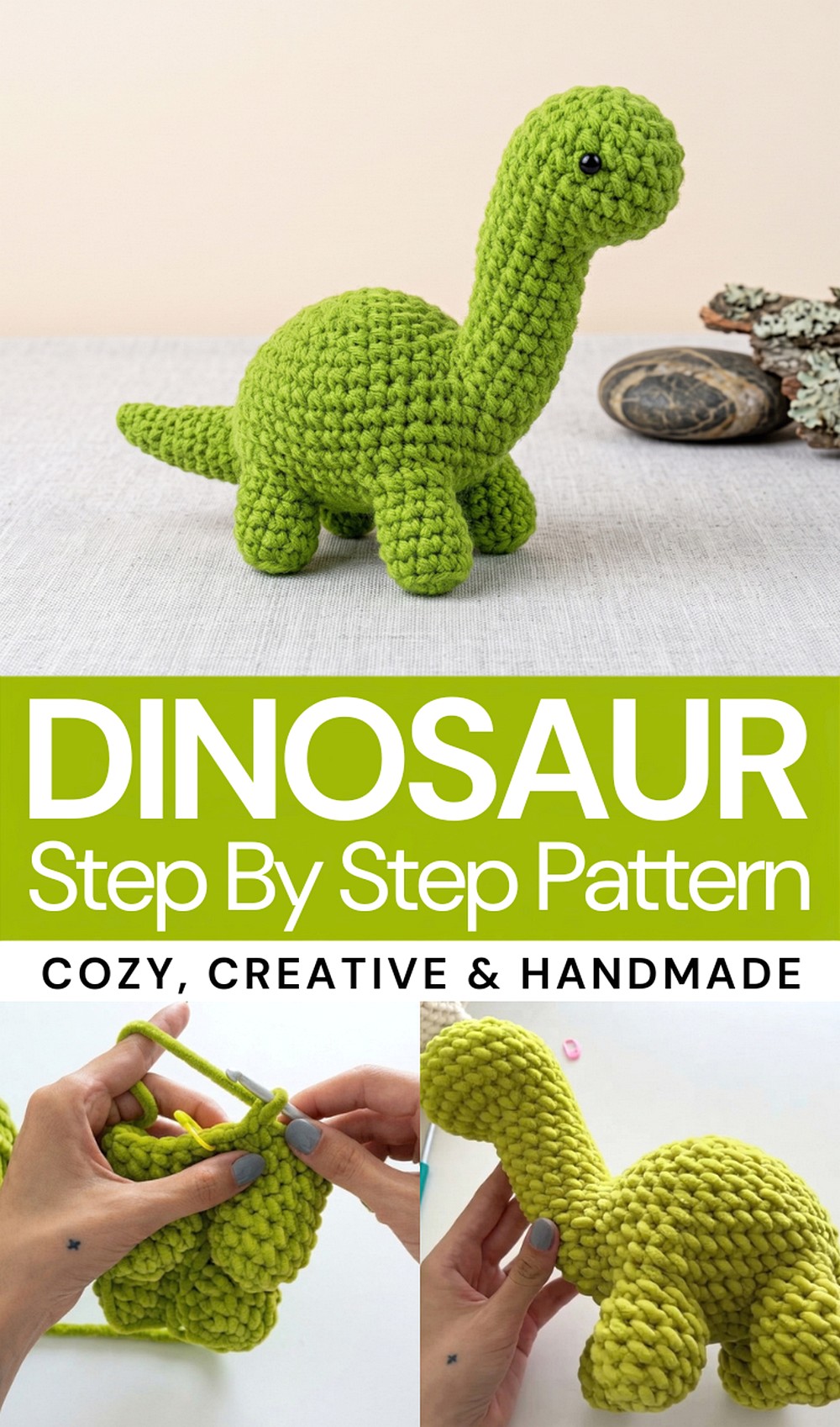 How To Crochet Very Easy Plush Dinosaur Toy (7)