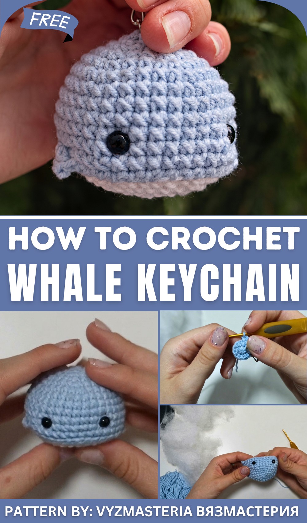 How To Crochet Whale Keychain 1