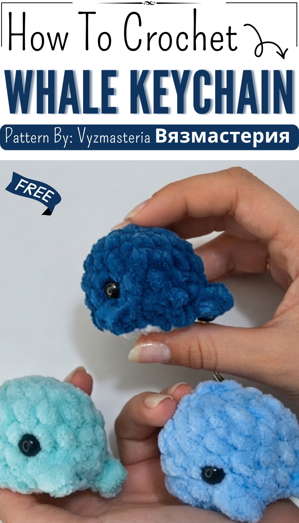 How To Crochet Whale Keychain 8