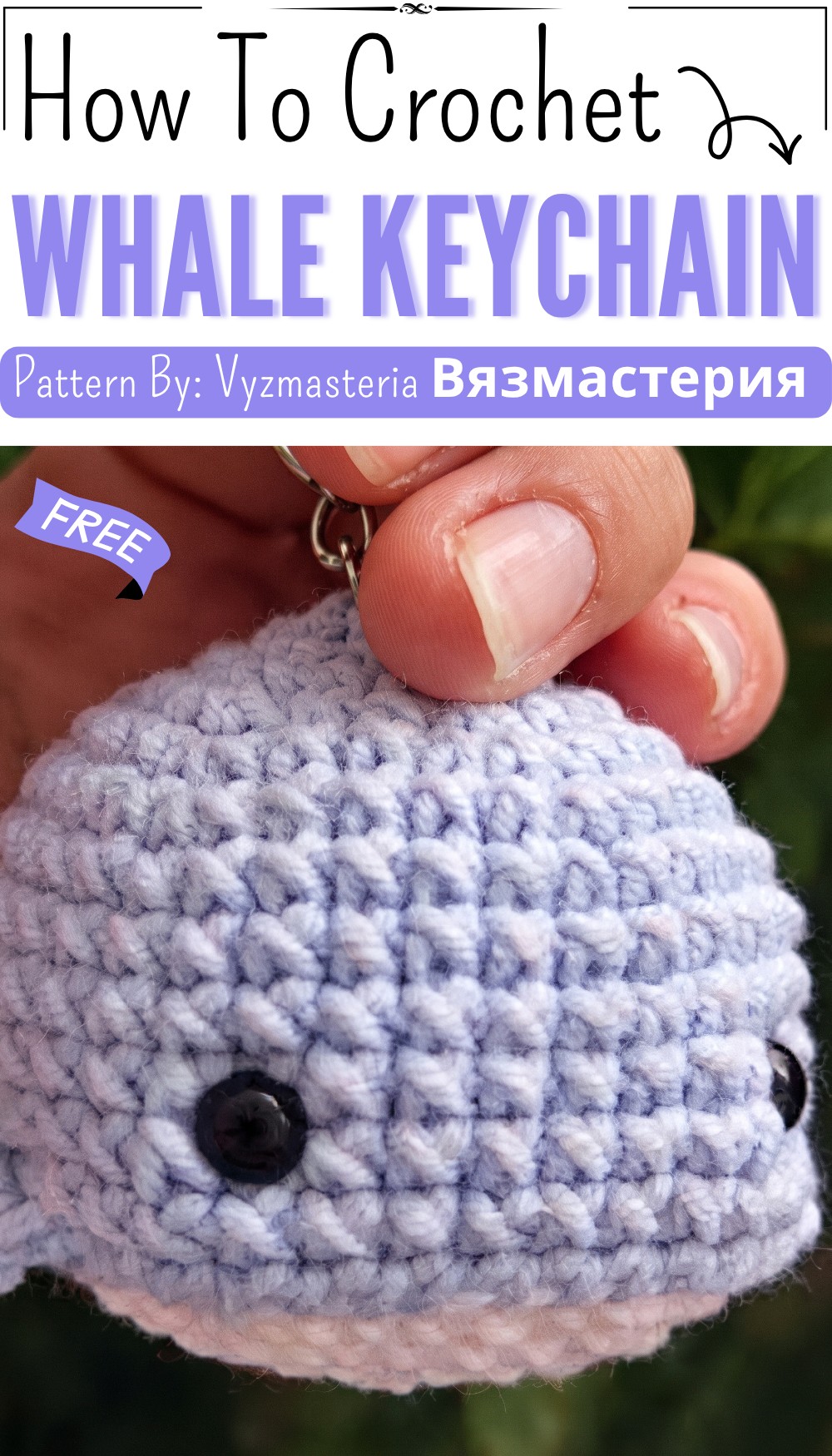 How To Crochet Whale Keychain 9