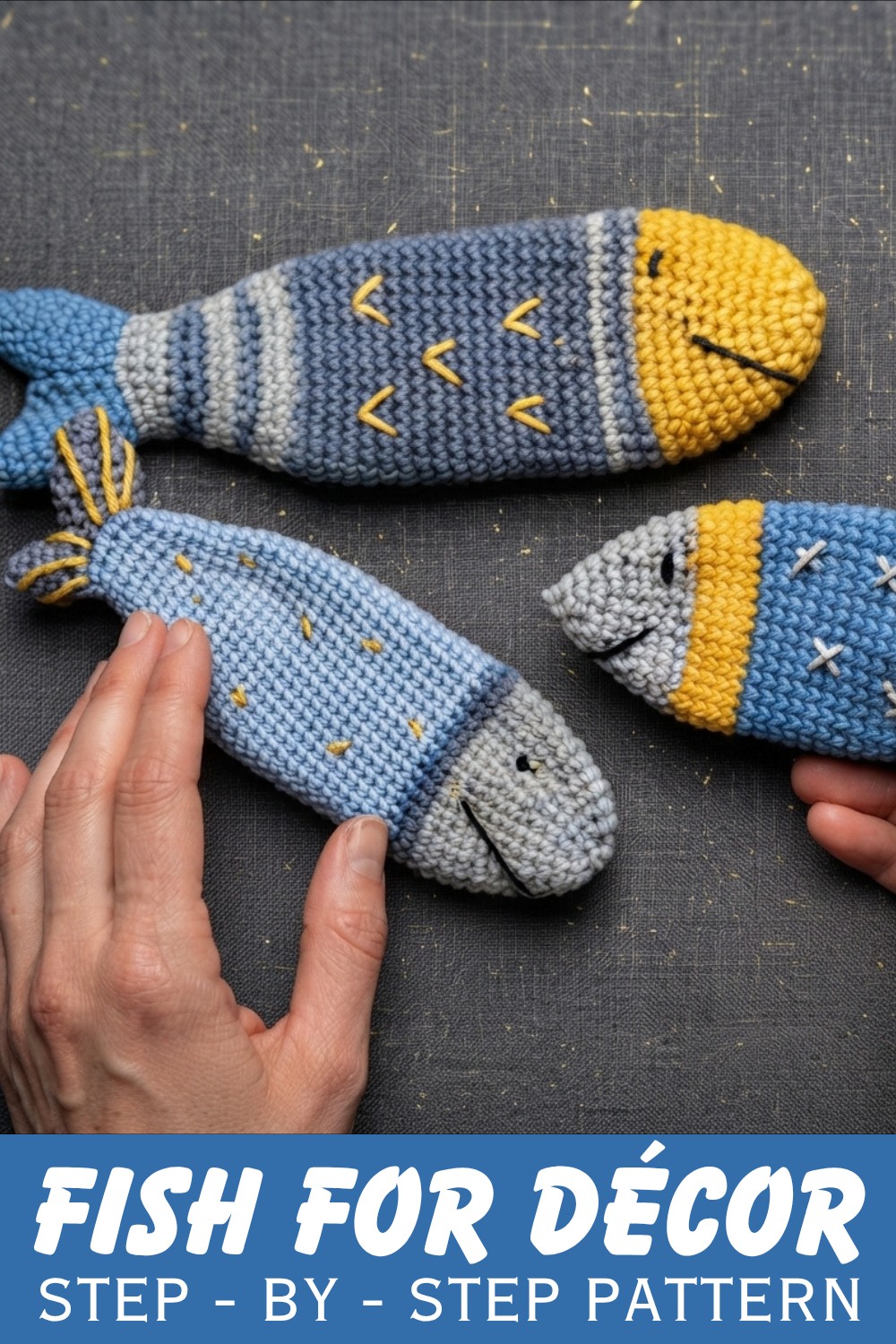 How To Crochet fish for décor 10