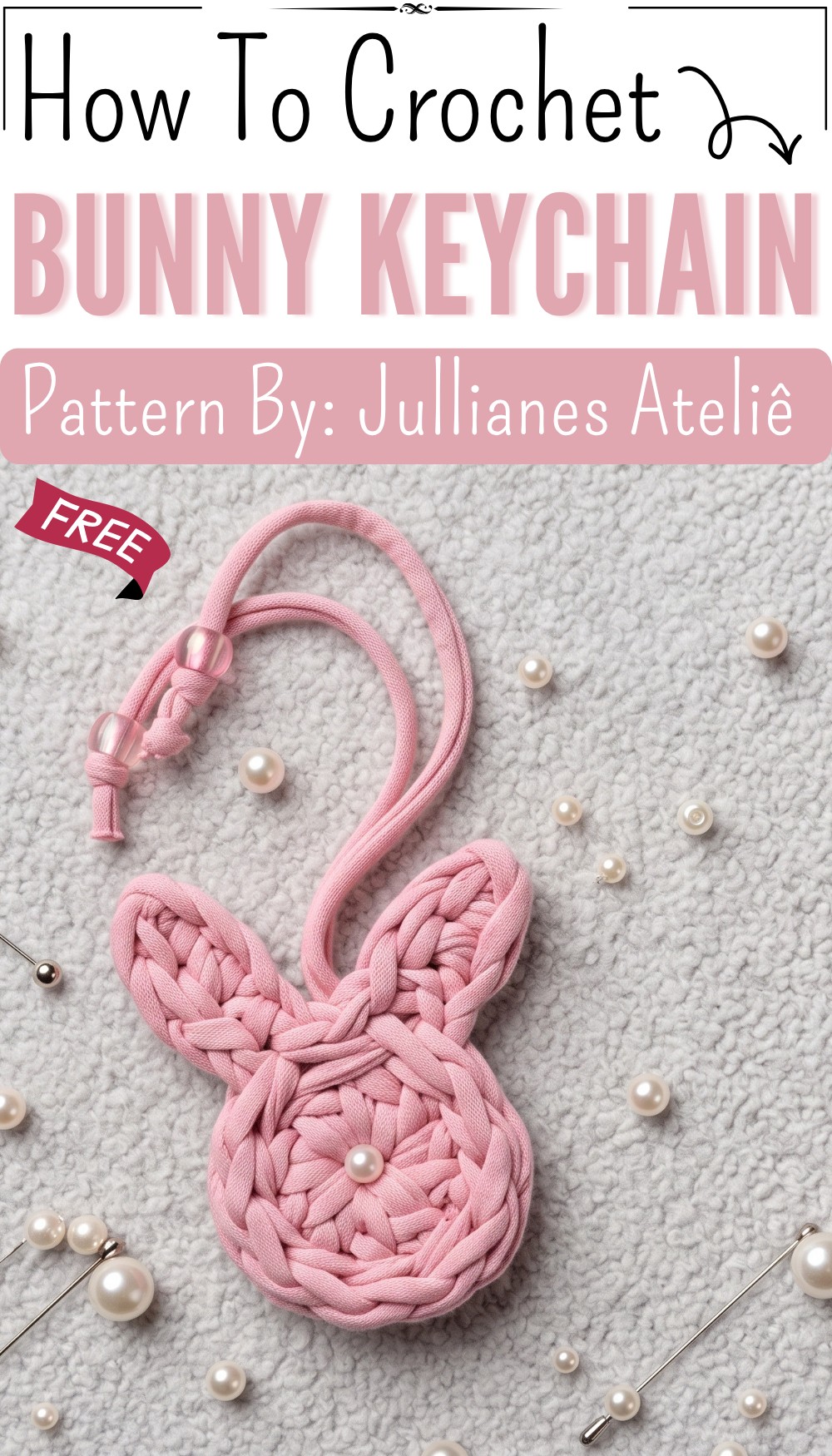 How to Crochet Bunny Keychain 8