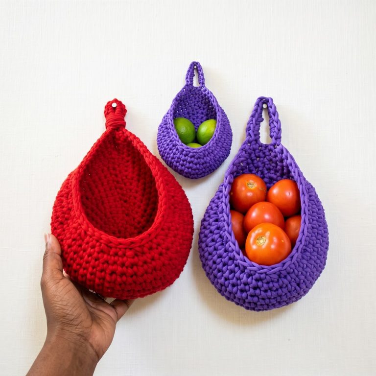 How to Crochet Cocoon Hanging Baskets 10
