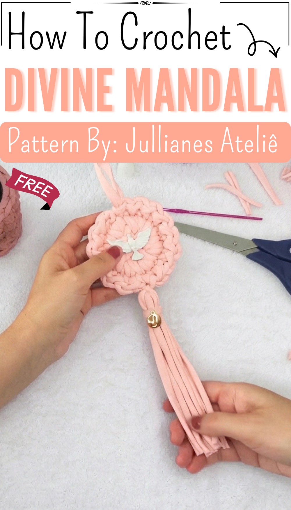 How to Crochet Divine Mandala with T-shirt Yarn 8