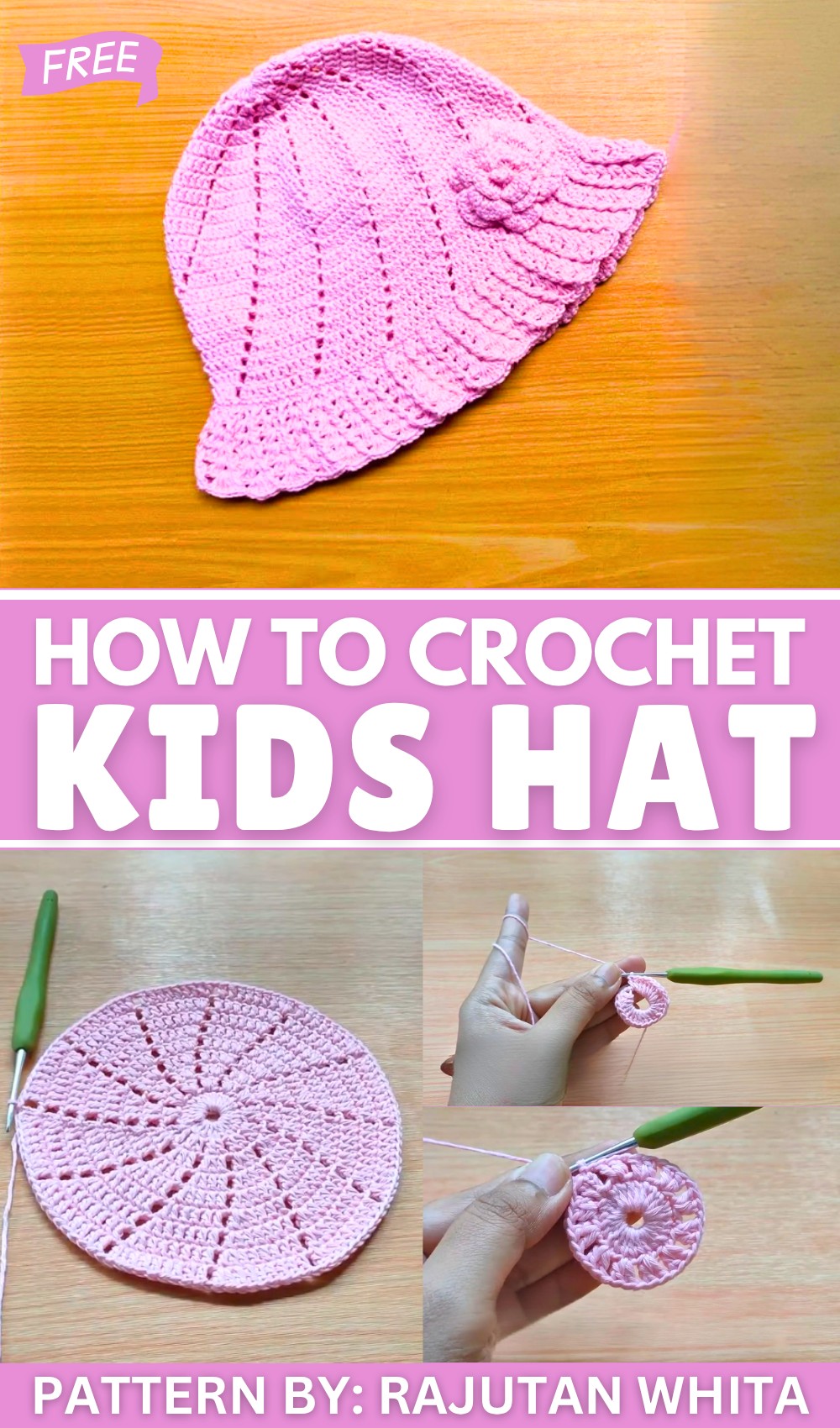 How to Crochet Hat for Kids Beginner