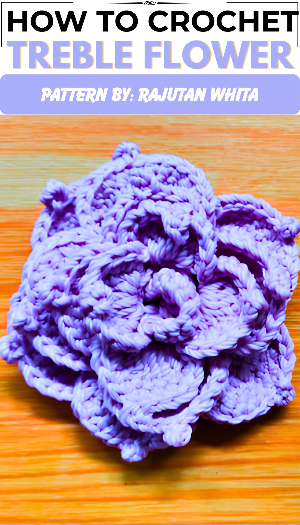 How to Crochet Treble Flower Easy for Beginner