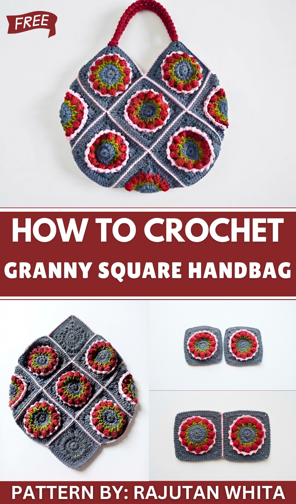 How to Crochet a Granny Square Handbag