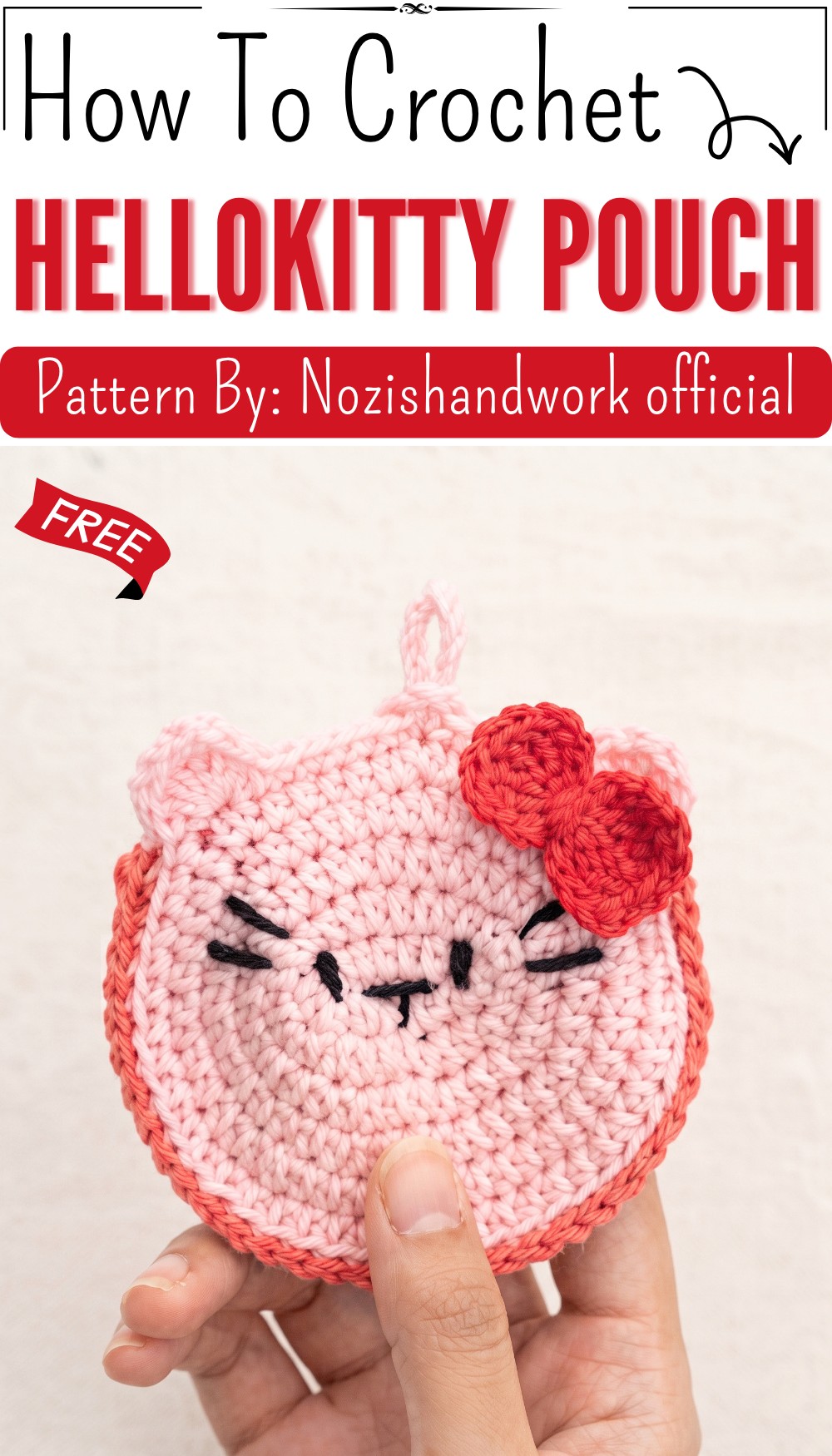 How to Crochet a Hellokitty Pouch 11