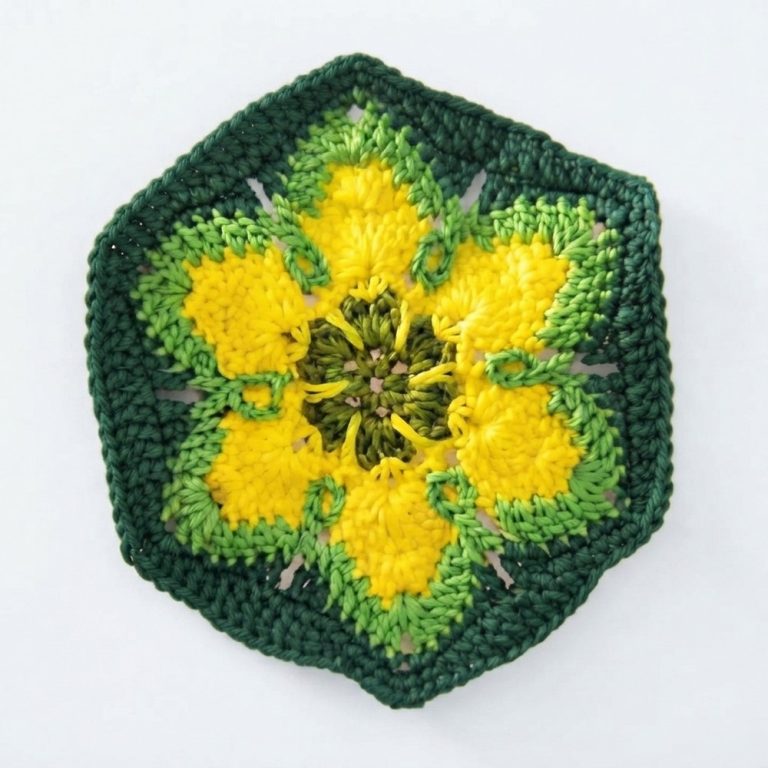 How to Make Crochet Granny Flower Hexagon