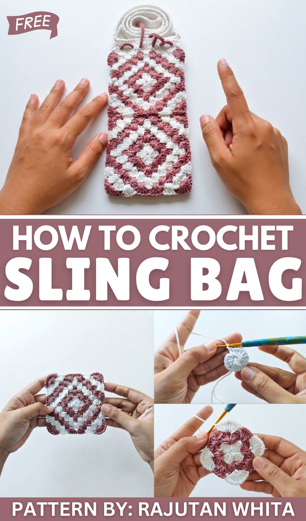 How to make Sling Bag for Diamond Granny Square
