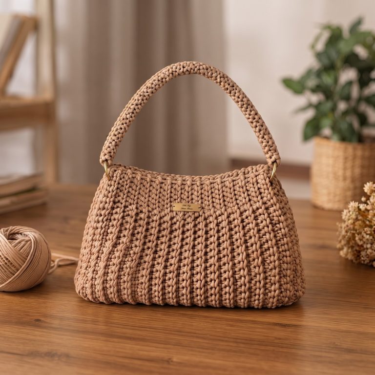 How to make an easy, quick and inexpensive crochet bag step by step 13