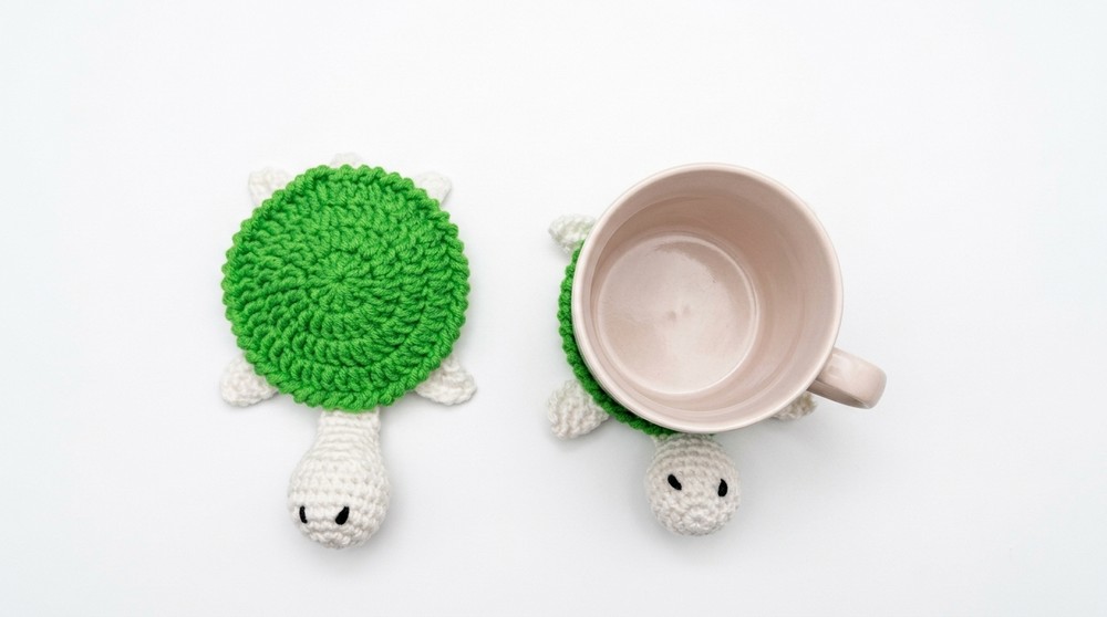 Crochet Turtle Coaster Pattern 5