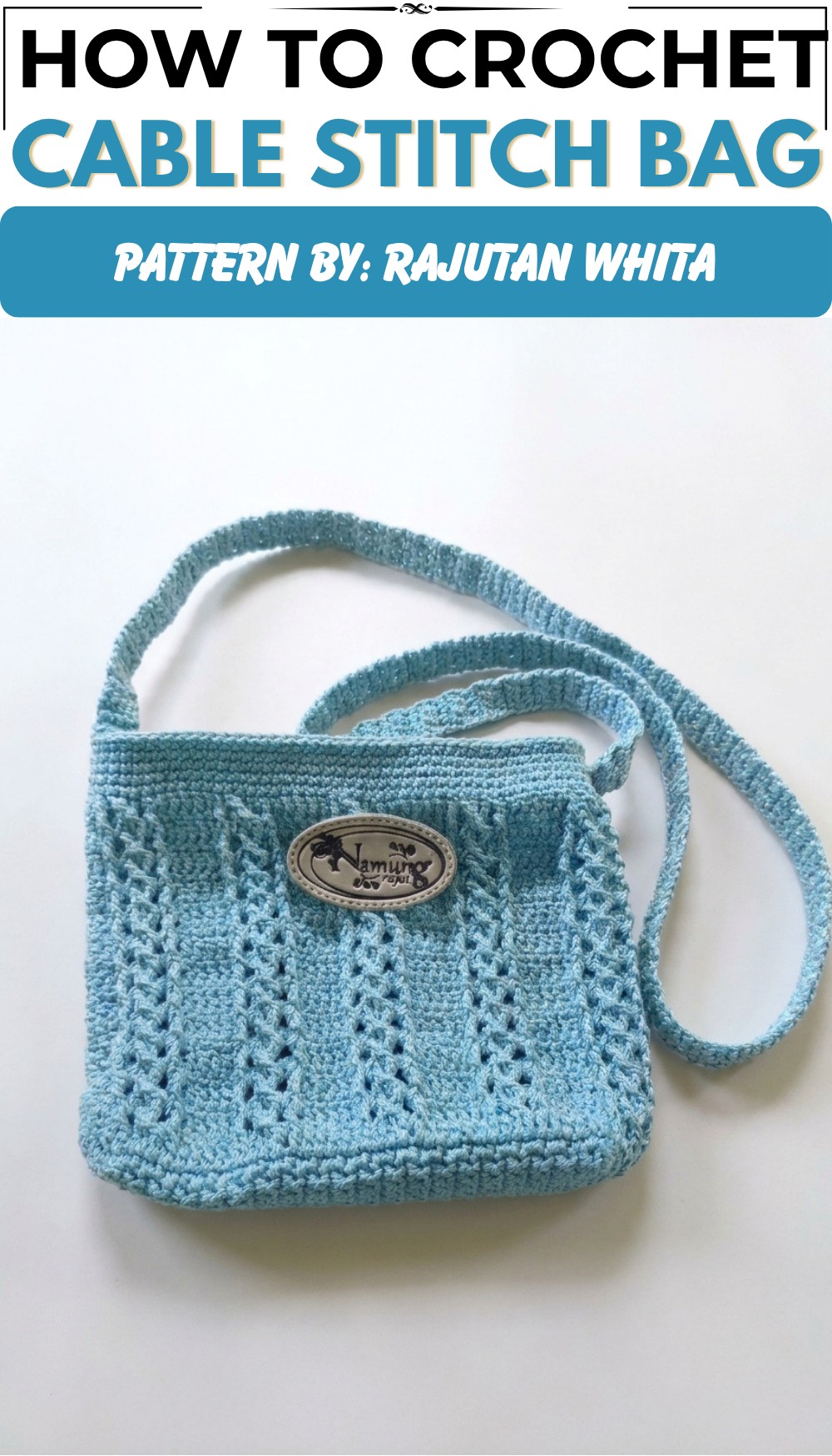 Simple Cable Stitch Sling Bag Pattern