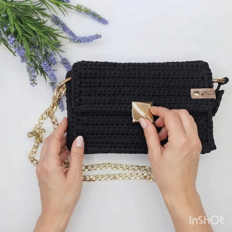 Clutch bag - crochet tutorial_crochet bag for beginners (2)