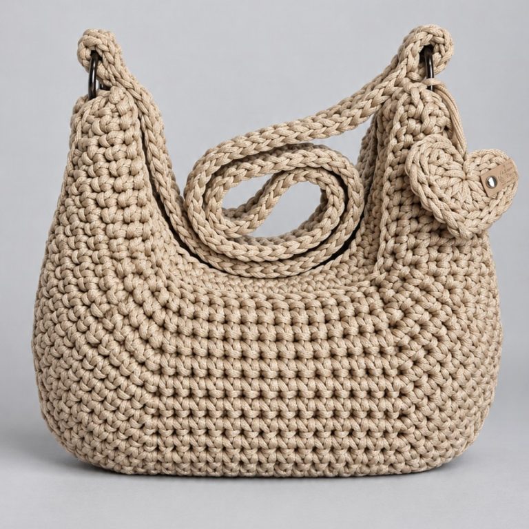 Crochet banana bag (crescent, baguette, or baguette bag)_Crochet a Bag Tutorial (8)