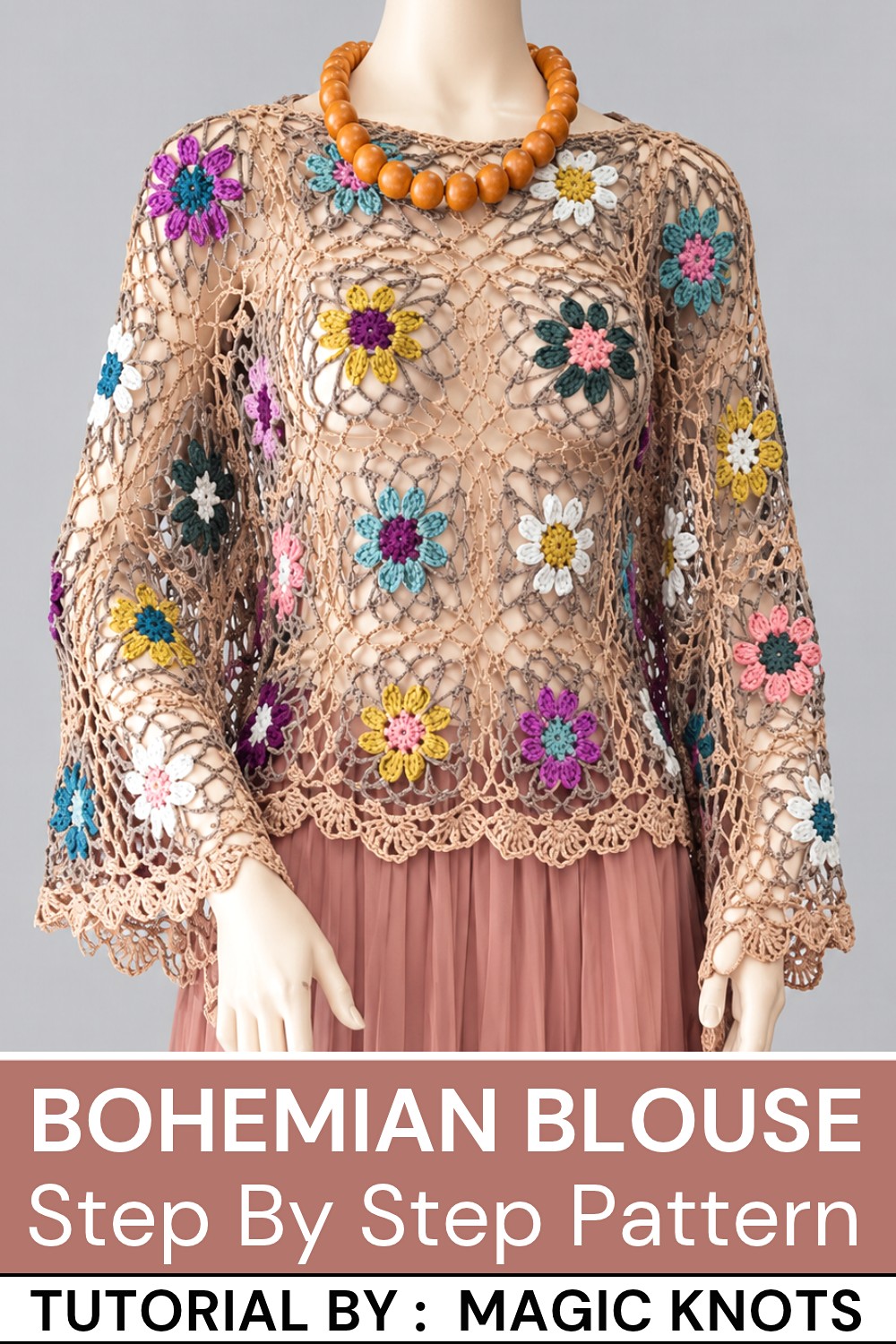 Crocheted spring bohemian blouse (12)