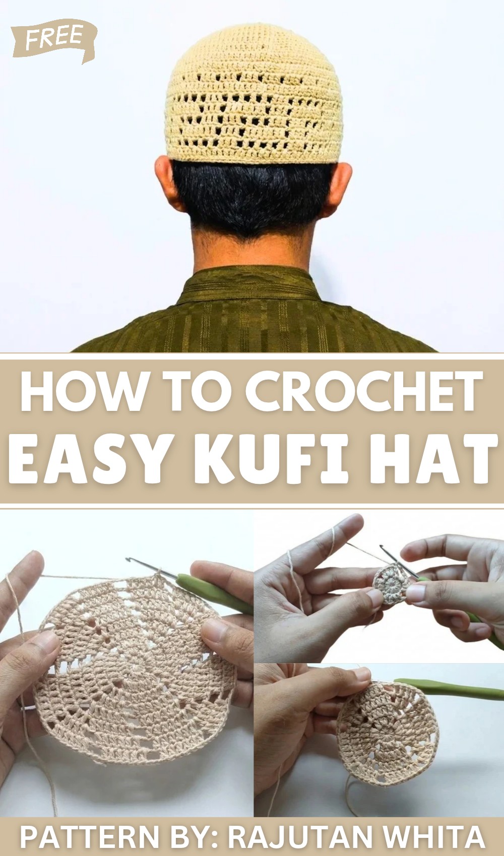 Easy & Free Crochet Kufi Hat Pattern with Step-by-Step Instructions