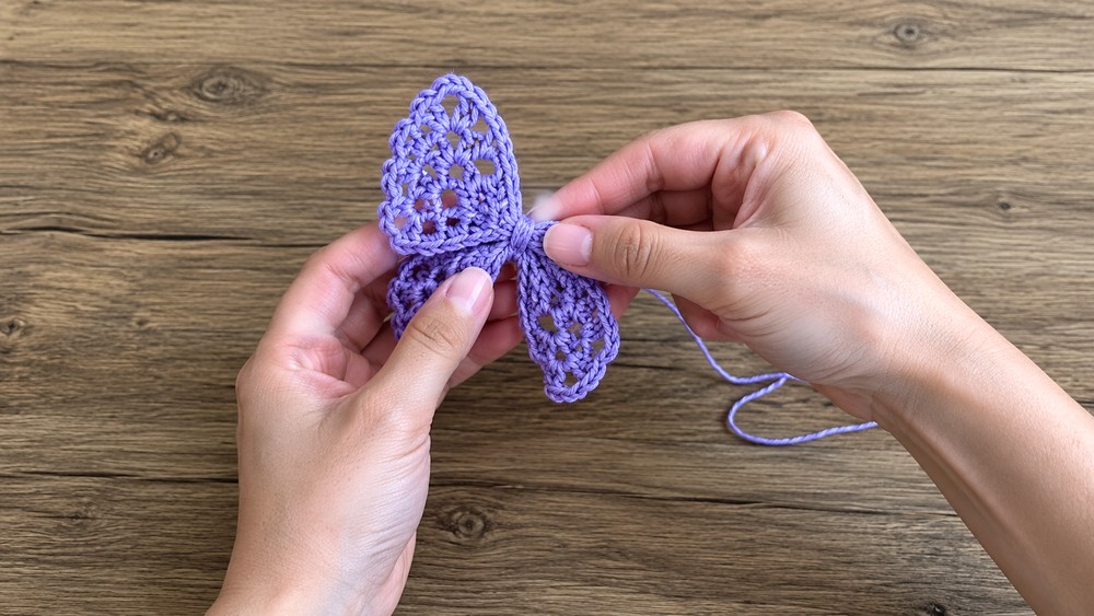 How To Crochet Bow Tie (7)