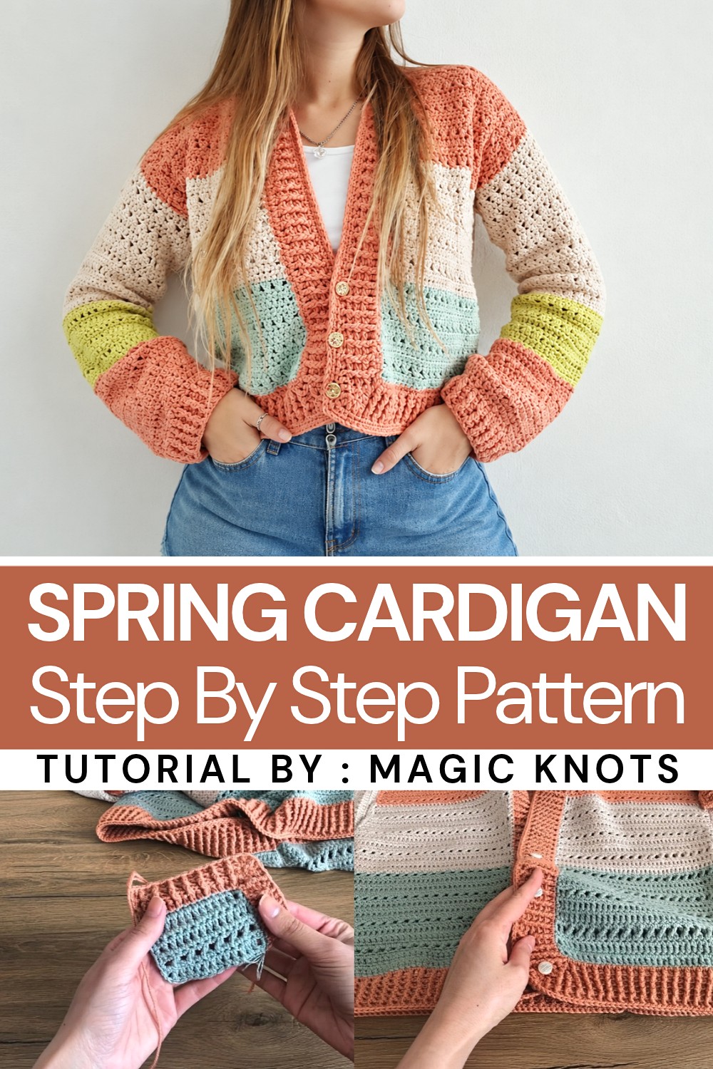 How To Crochet Colorful Spring Cardigan (1)