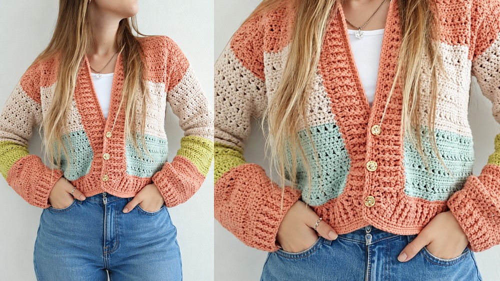 How To Crochet Colorful Spring Cardigan (4)