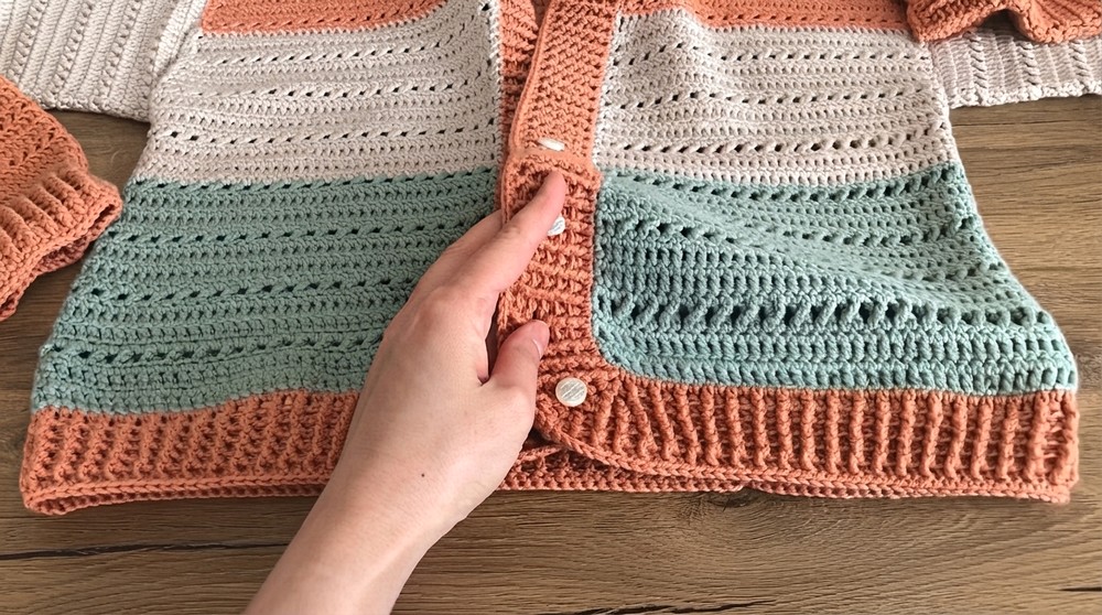 How To Crochet Colorful Spring Cardigan (9)