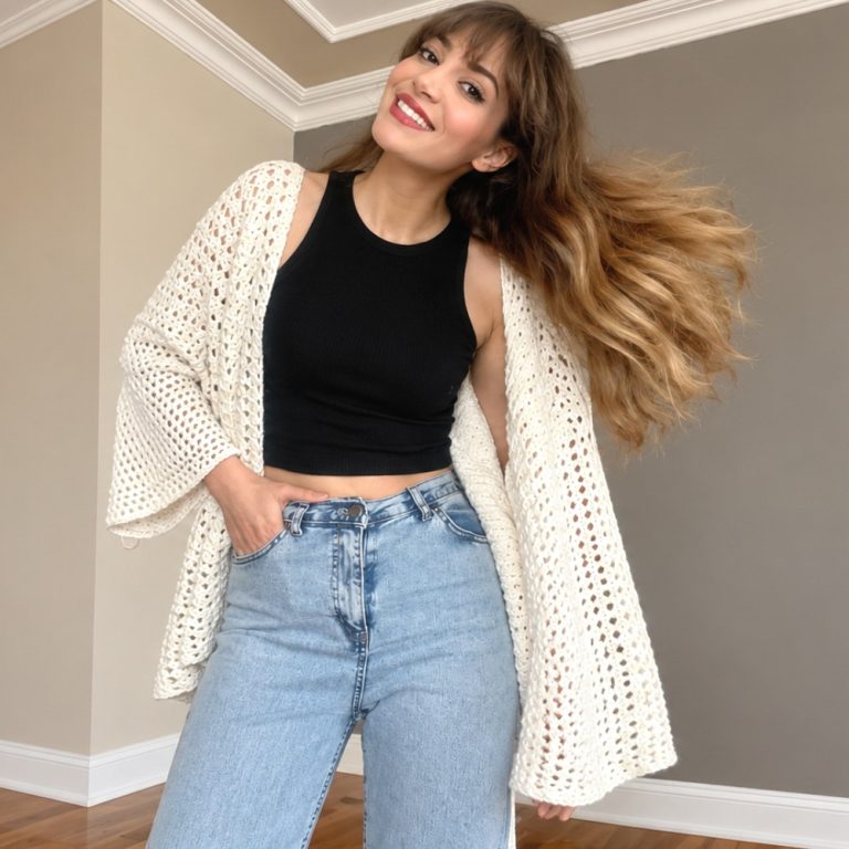 How To Crochet Very Easy; Chic, Sporty And Stylish spring Cardigan (2)