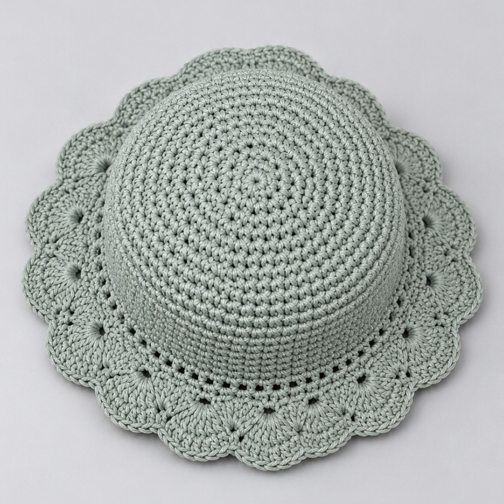 Summer Hat with a Brim - Easy and Quick Crochet Summer Hat Crochet Tutorial (10)