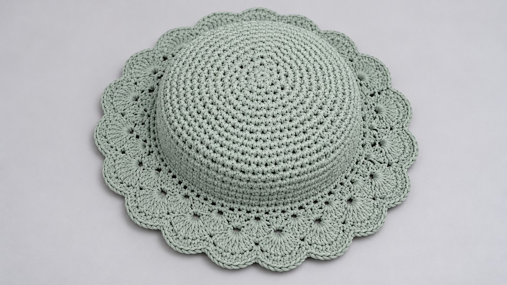 Summer Hat with a Brim - Easy and Quick Crochet Summer Hat Crochet Tutorial (4)